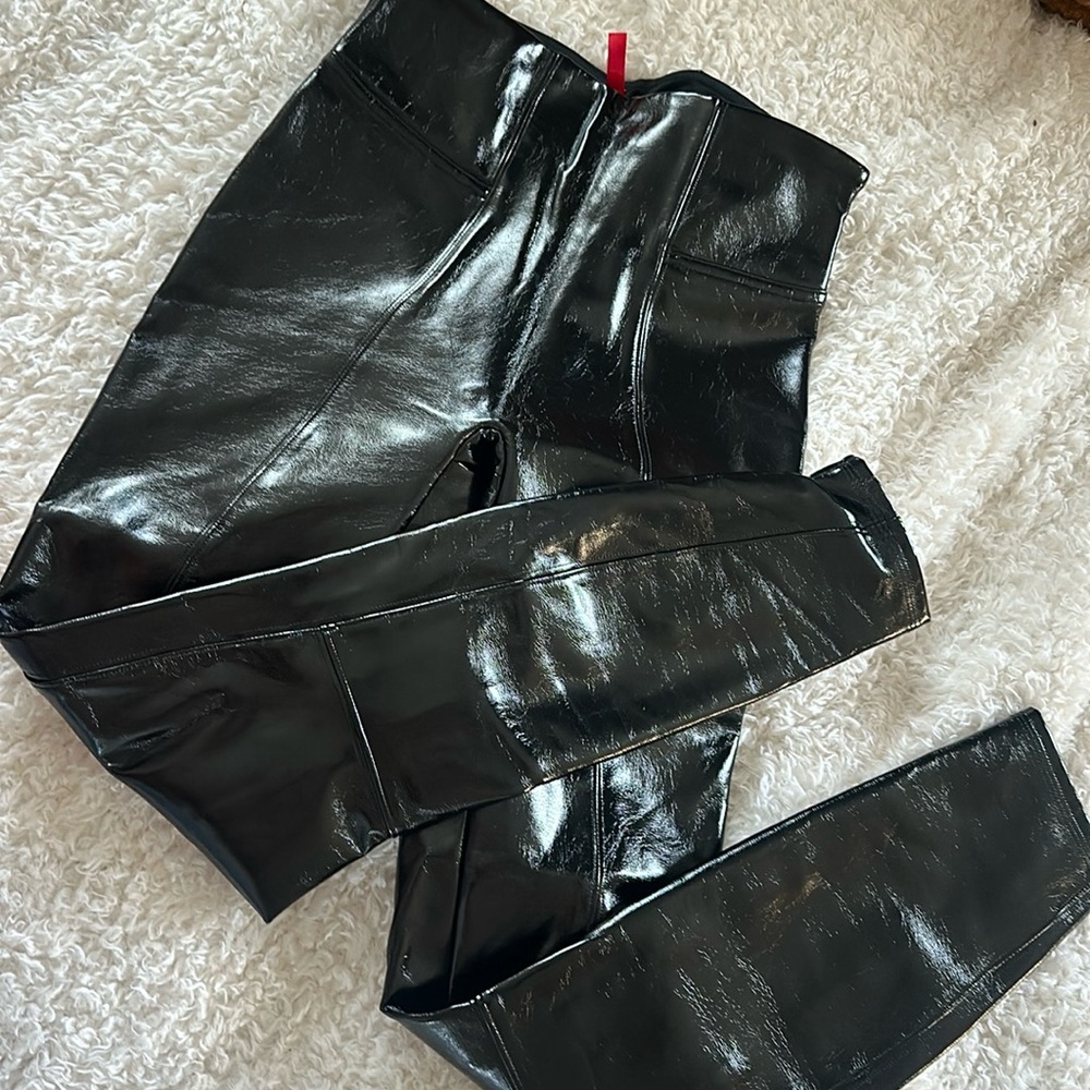 Spanx patent leather leggings size XS petite